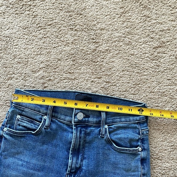 Mother The Mid Rise Dazzler Ankle Step Fray Jean Mix Tape Women’s 25 Preppy Pant - Picture 12 of 16